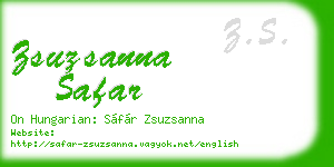 zsuzsanna safar business card
