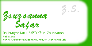 zsuzsanna safar business card